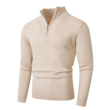 Men's Quarter Zip Knit Sweater