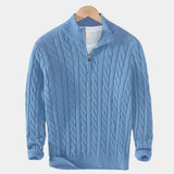 Men's Cable Knit Quarter Zip Sweater