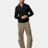 Men's Quarter Zip Knit Sweater