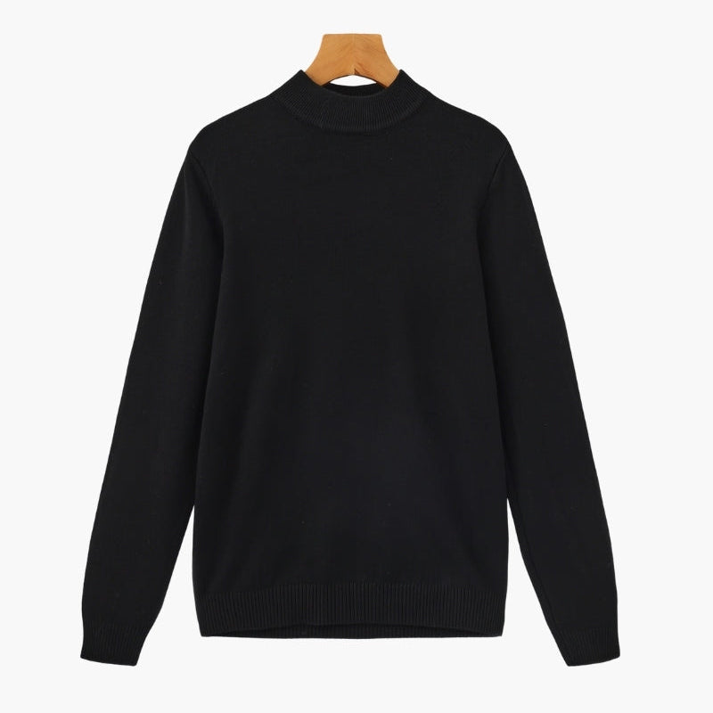 Men's Mock Neck Knit Sweater