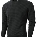 Men's Textured Crew Neck Knit Sweater