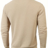 Men's Textured Crew Neck Knit Sweater