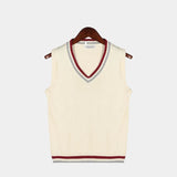 Men's Cable Knit V-Neck Sweater Vest