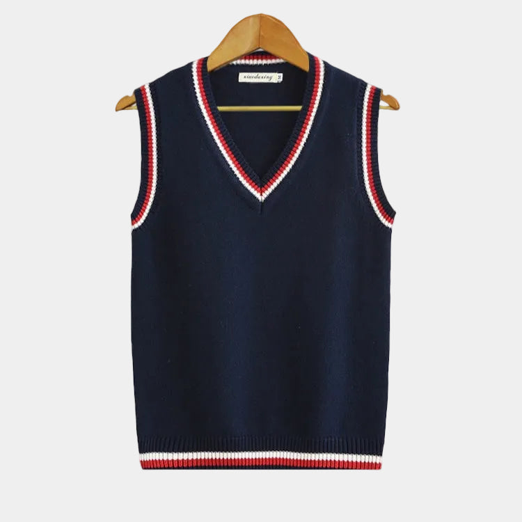 Men's Cable Knit V-Neck Sweater Vest