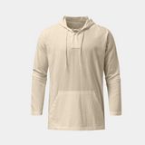Men's Hooded Lace-Up Henley Shirt
