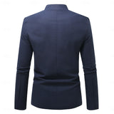 Men's Mandarin-Collar Button-Front Lightweight Jacket
