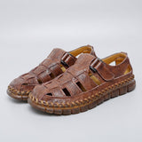 Men's Woven Leather Fisherman Sandals