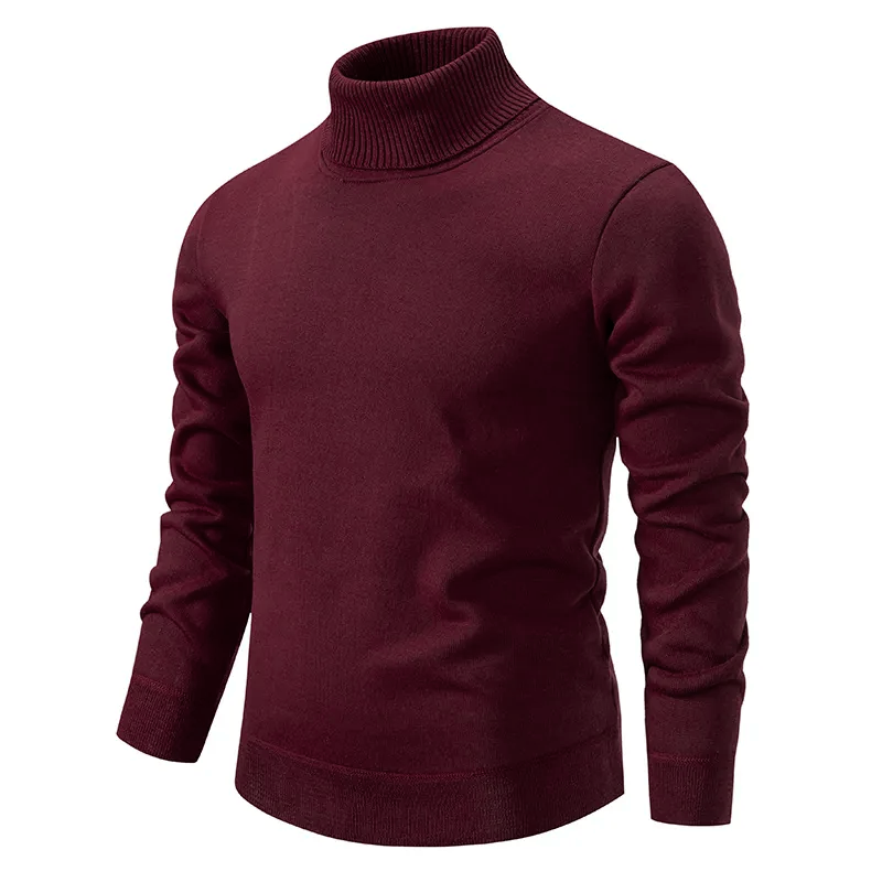 Men's Soft Knitted Roll-Neck Sweater