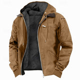 Men's Fleece-Lined Hooded Full-Zip Jacket