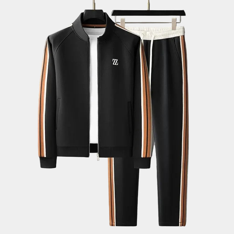 Men's Zip-Up Track Jacket and Pants Set