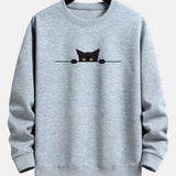 Men's Embroidered Crew Neck Sweatshirt
