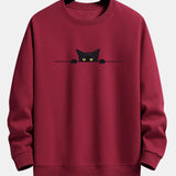 Men's Embroidered Crew Neck Sweatshirt