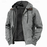 Men's Fleece-Lined Hooded Full-Zip Jacket