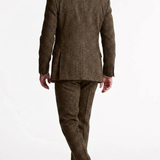 Men's Slim Fit Checked Three Piece Suit