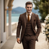 Men's Green Tweed Knitted Vest