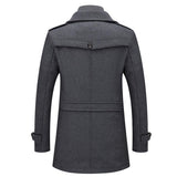 Men's Double Collar Button Coat