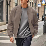Men's Lightweight Stand-Collar Zip-Up Jacket
