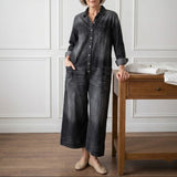 Women's Black Cotton Jeans