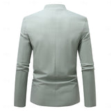 Men's Mandarin-Collar Button-Front Lightweight Jacket