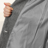 Women's Tailored Longline Single-Breasted Collared Coat