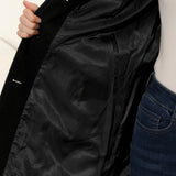 Women's Tailored Longline Single-Breasted Collared Coat
