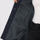 Women's Tailored Longline Single-Breasted Collared Coat