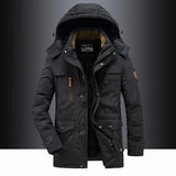 Men's Hooded Water-Resistant Lined Winter Parka