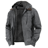 Men's Hooded Zip Utility Jacket