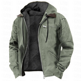 Men's Hooded Zip Utility Jacket