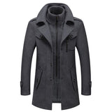 Men's Double Collar Button Coat