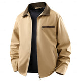 Men's Shirt-Collar Utility Jacket with Full Zip