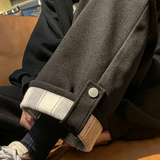 Men's Relaxed Fit Wide Leg Dress Trousers