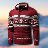 Men's Knitted Christmas Sweater with Crew Neck