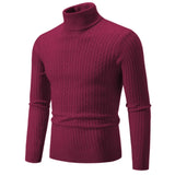 Men's Ribbed Turtleneck Knit Sweater