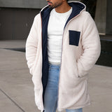 Men's Hooded Windproof Parka with Pockets