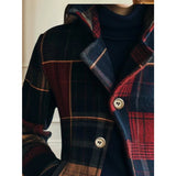Women's Plaid Cropped Jacket with Side Pockets