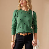 Women's Green Autumn Ribbed Jumper