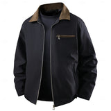 Men's Shirt-Collar Utility Jacket with Full Zip
